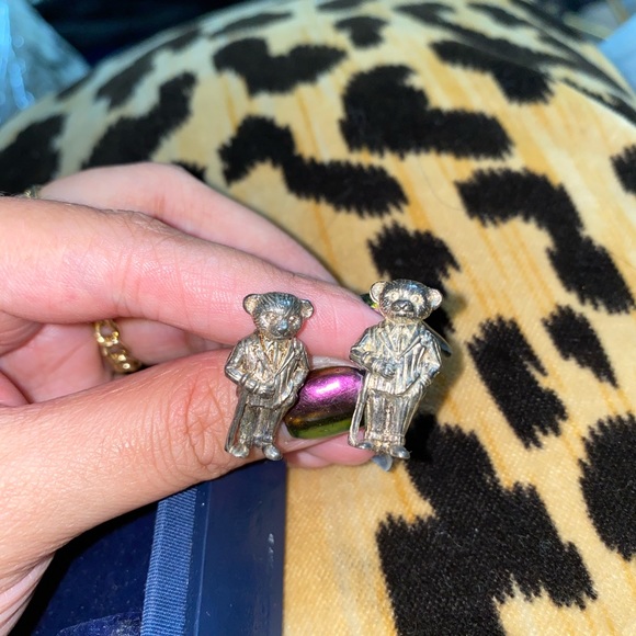Vintage Ralph Lauren Purple Label Teddy Cufflinks - Picture 3 of 4